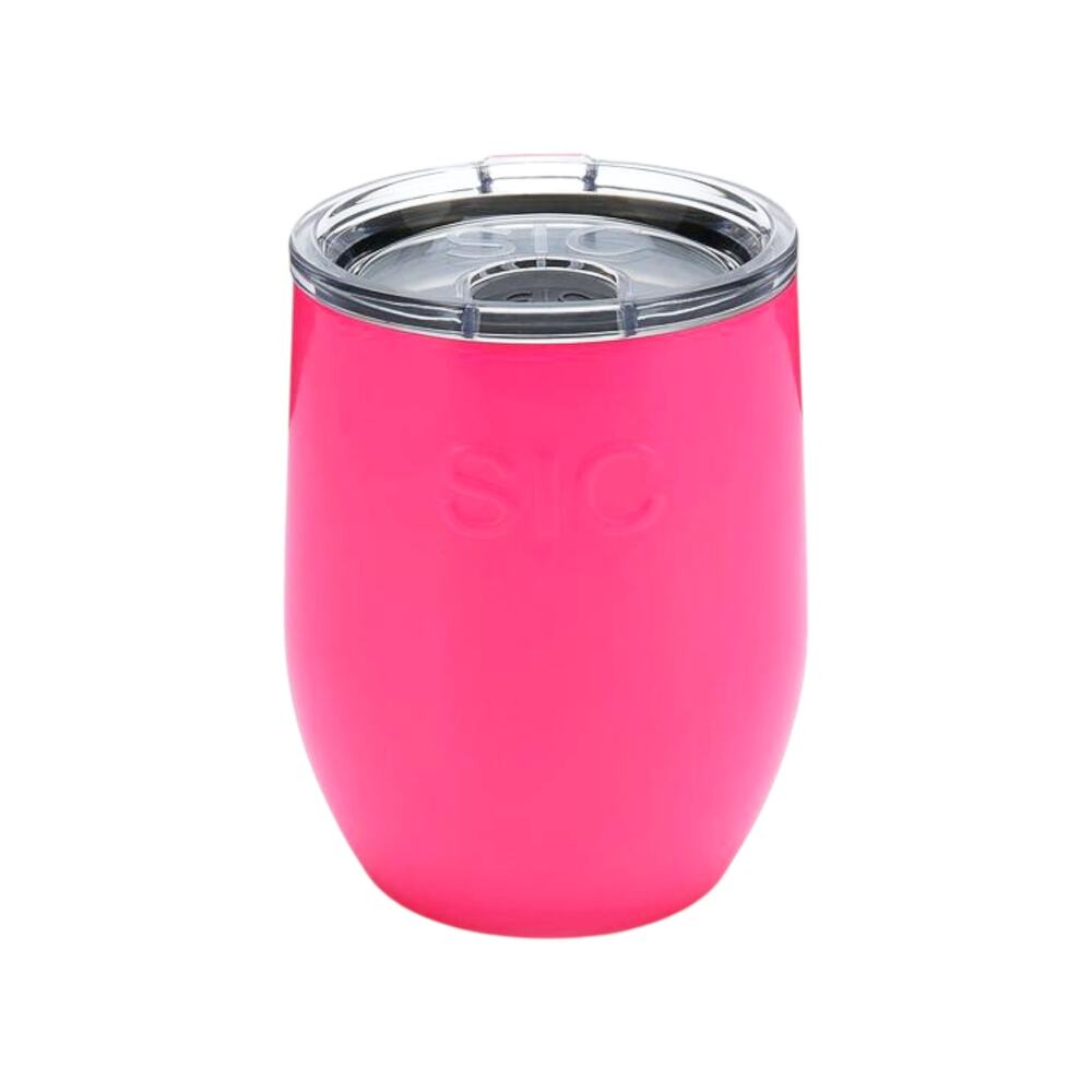 SIC Seriously Ice Cold Stemless 16 oz. Wine Tumbler in Gloss Hot Pink